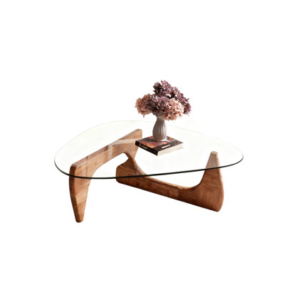 Table basse en bois massif rétro Burlywood