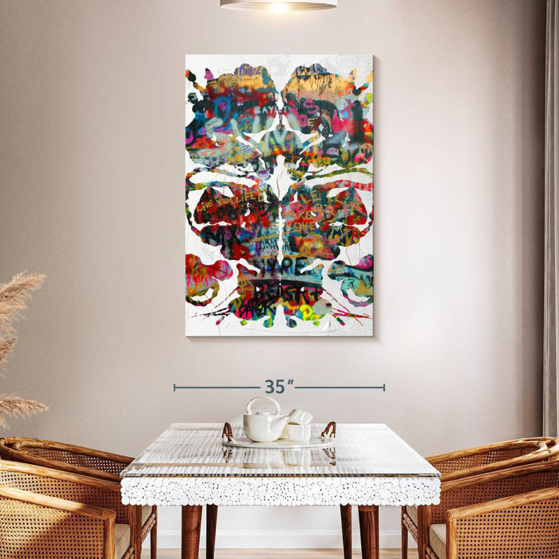 Avery Rorschach Graffiti, 48" H x 32" W