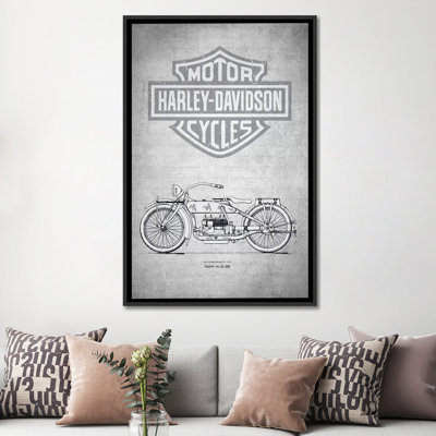 «Harley-Davidson Motorcycles I», impression sur toile