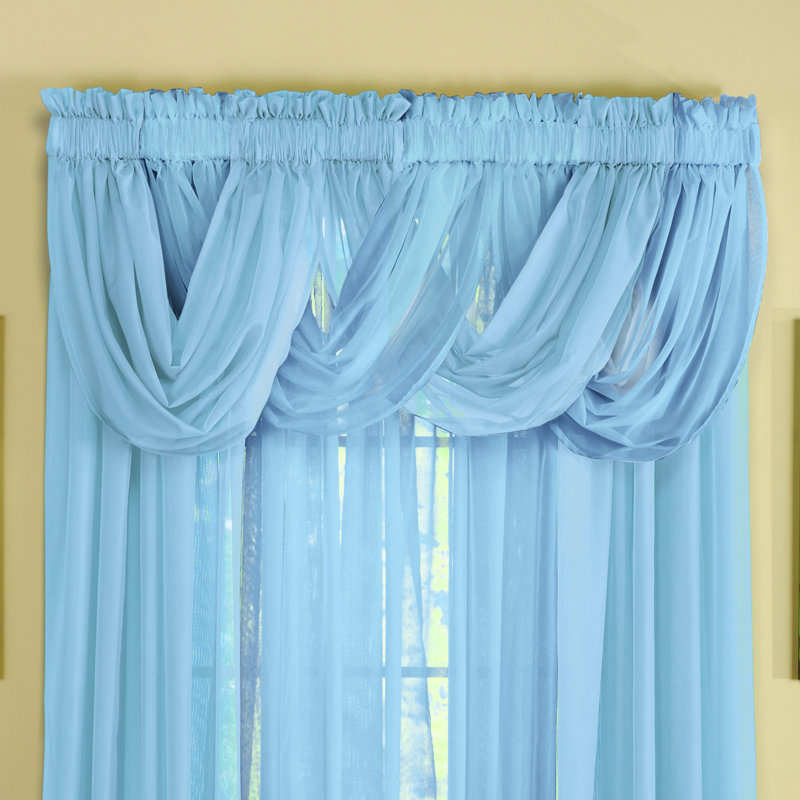 Furman Swag Window Valance, Blue
