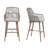 Brookens 46" H Cast Aluminum Bar Stool with Cushions-1357238660