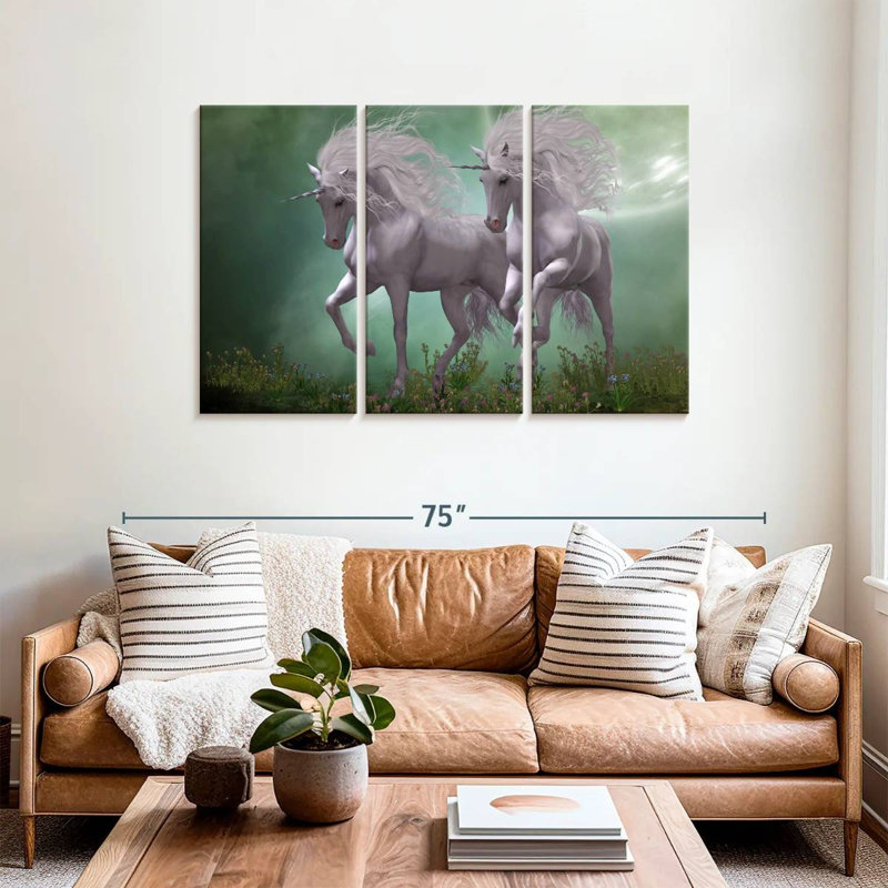 Brampt Unicorn Lovers, 36" H x 57" W