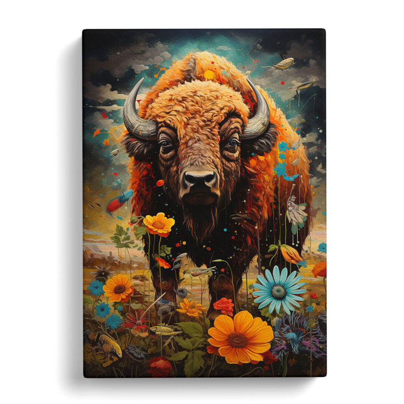 Bison Neo-Plasticism - Wrapped Canvas, 76cm H x 50cm W x 3cm D