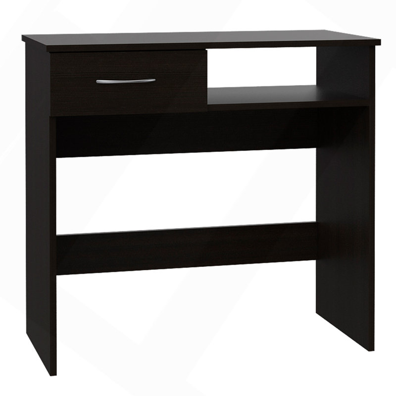 Ensemble de bureau personnel, tiroir simple, plateau à clavier, bibliothèque - noir