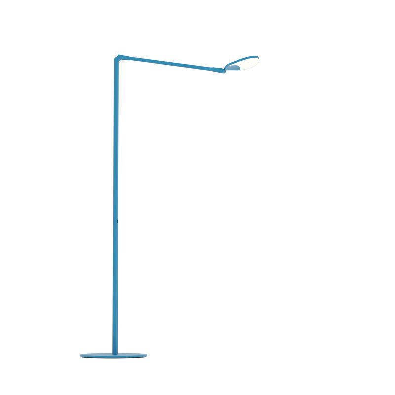 Splitty LED Swing Arm Floor Lamp, Matte Pacific Blue