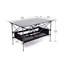 Table d'extérieur pliante 1 pièce avec sac de transport, table rectangulaire à enroulement en aluminium