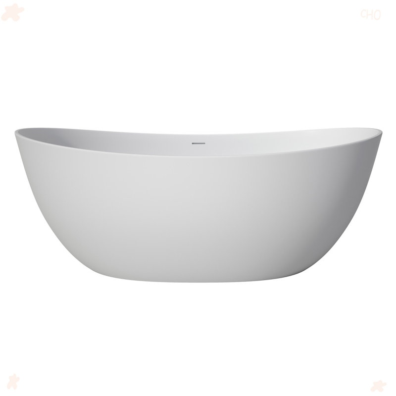 65" Solid Surface Soaking Bathtub