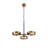 3-Light Black And Golden Bronze Accents Chandelier