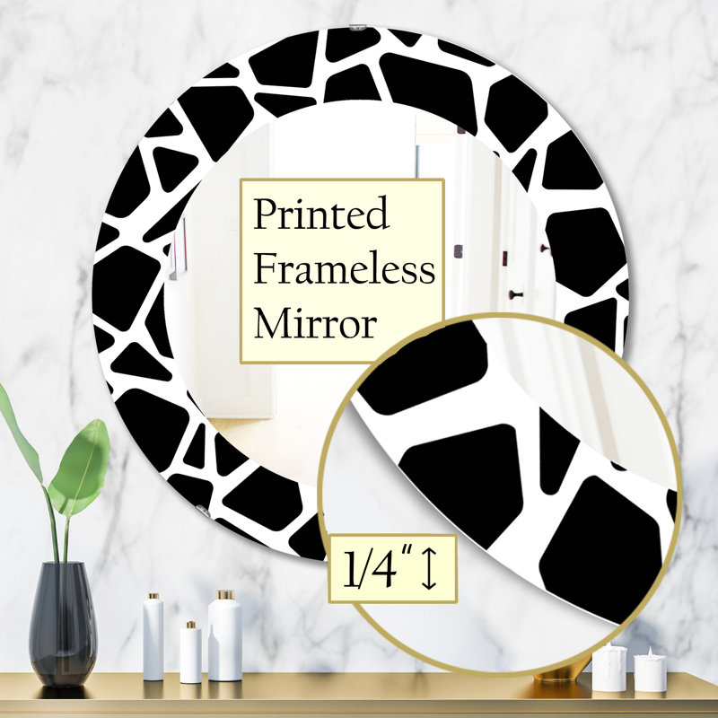 Miroir d'appoint moderne et contemporain, H 31,5 po x l po