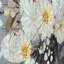 24 po x 24 po, art mural encadré de chrysanthème blanc, décor floral rétro maison de campagne