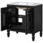 Meuble-lavabo noir de 30 po, avec beaucoup d'espace. Bois véritable et matériau, lavabo en céramique et meuble-lavabo spacieux, décoration de style rétro. Finition, trou de robinet de lavabo-1010479198