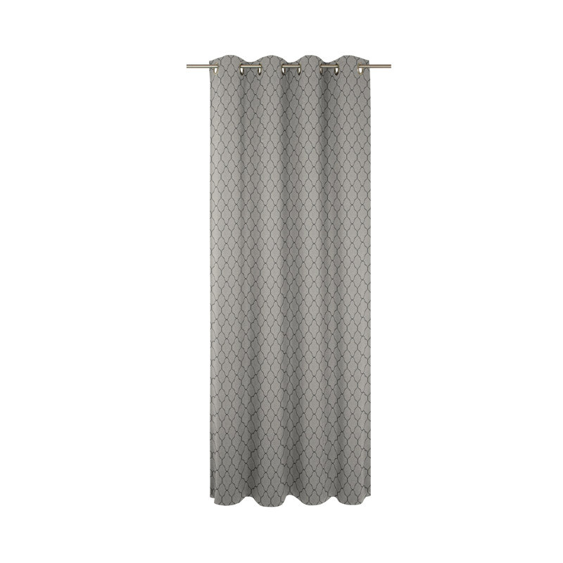 Uppingham Eyelet Opaque Curtain, 145 W x 225 D cm, Dark Grey