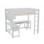 Lit mezzanine double en bois pour jouer, bureau intégré, charge USB et rangement-294891301