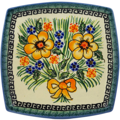 Rep Polish Pottery 6" Appetizer Plate