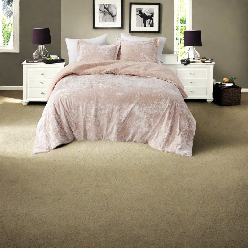Ensembles de literie en velours luxueux, polyester réversible, confort douillet