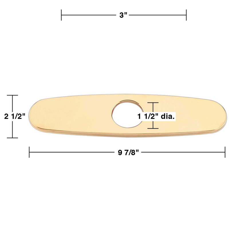 Faucet Hole Cover Plate Widespread PVD Everlasting Finish for Single Hole Faucet Conversion, Brass