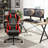 No More Sitting Fatigue! Red High-Back Reclining Office Chair With Footrest And Lumbar Support, Height Adjustable Leather.-2059202592