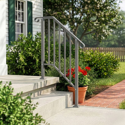 Sliver 2-Step Iron Stair Handrail