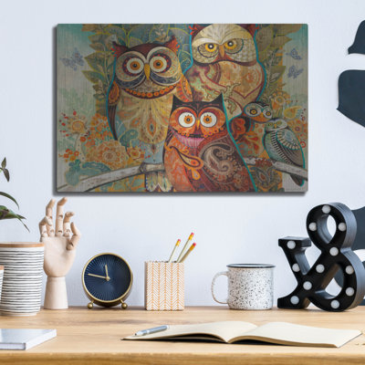 Red Barrel Studio® 'Owls' by David Galchutt Metal Wall Art