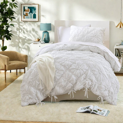Cozy Twin Bedding Sets, Microfiber Comforter, Shabby Chic Style