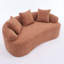 Canapé incurvé chenille en tissu chenille, sans assemblage-1403032038