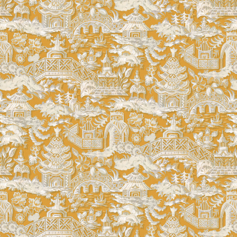 Lorenzo Castillo VI Marta 100% Cotton Performance Fabric, Ocre