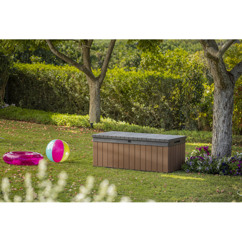 Darwin 100 Gallon Brown and Black Lockable Resin Deck Box