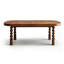 Table de salle à manger rectangulaire en bois massif brun-133458900