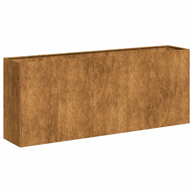 vidaXL Planter Rusty Weathering steel Large Decorative Inlays Planter, 31.5" H x 78.7" W x 15.7" D