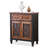 Black&Walnut Solid Wood Shoe Storage Bench
