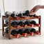 Support de rangement pour bouteilles de vin en bambou durable à 3 niveaux et 12 bouteilles