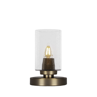 Whitmire Accent Lamp Shown In New Age Brass Finish With 4" Clear Bubble Glass