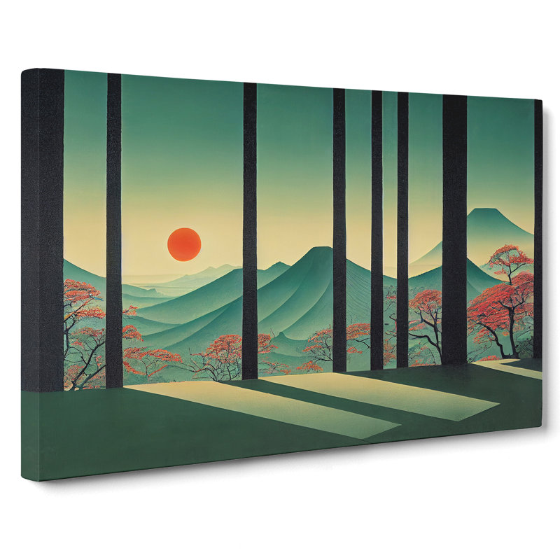 Retro Japanese Forest Vol.3 - Wrapped Canvas, 35cm H x 50cm W x 3cm D