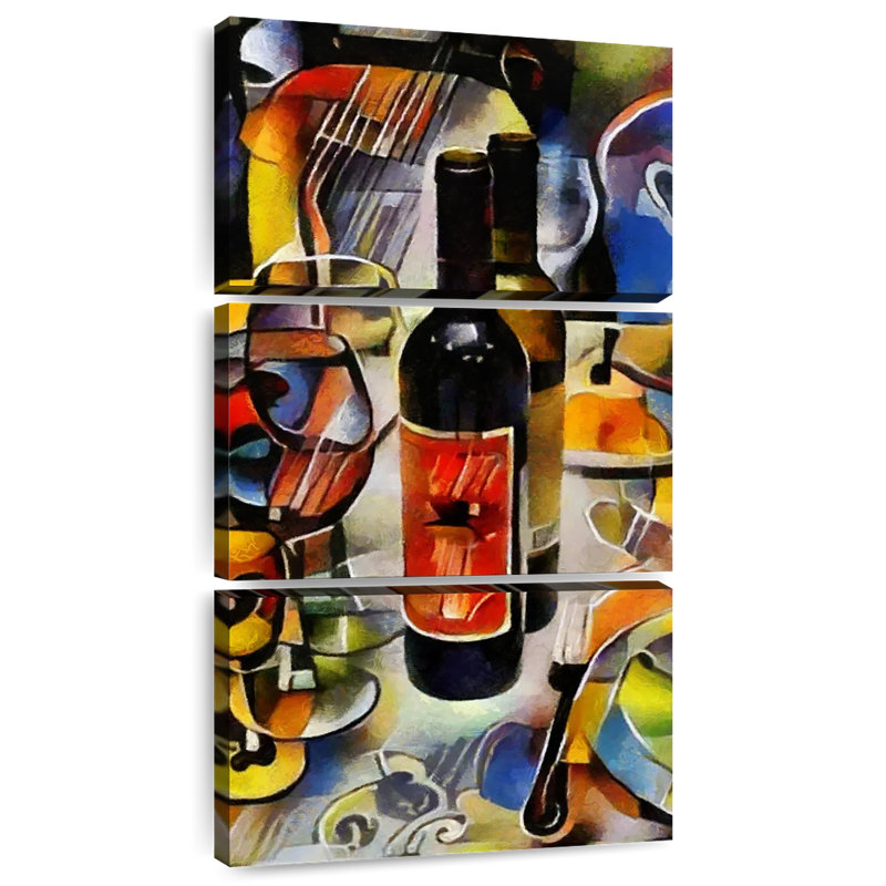Wine Bottle Still Life, 75" H x 36" W