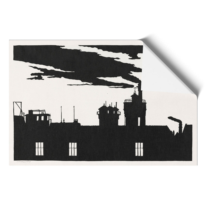 Silhouette Of A Town by Samuel De Mesquita - No Frame Print, 21cm H x 30cm W x 0.1cm D