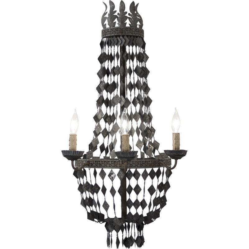 Lampe murale 3 lumières bougie nicia