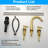 8 In. Widespread Double-Handle Bathroom Faucet Set 3-Holes Vanity Sink With Metal Drain-121832835