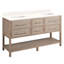 60" Robertson Double Bathroom Vanity Set with Rectangular Undermount Sinks-75247374-95319277-95319279