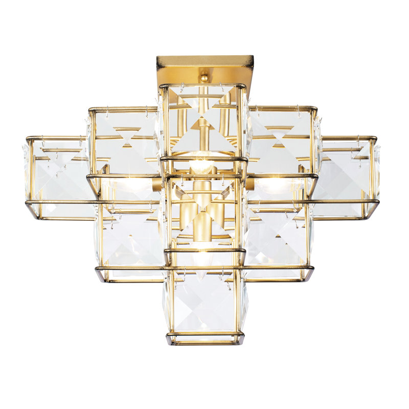 Cubic 5-Light Semi-Flush Ceiling Light
