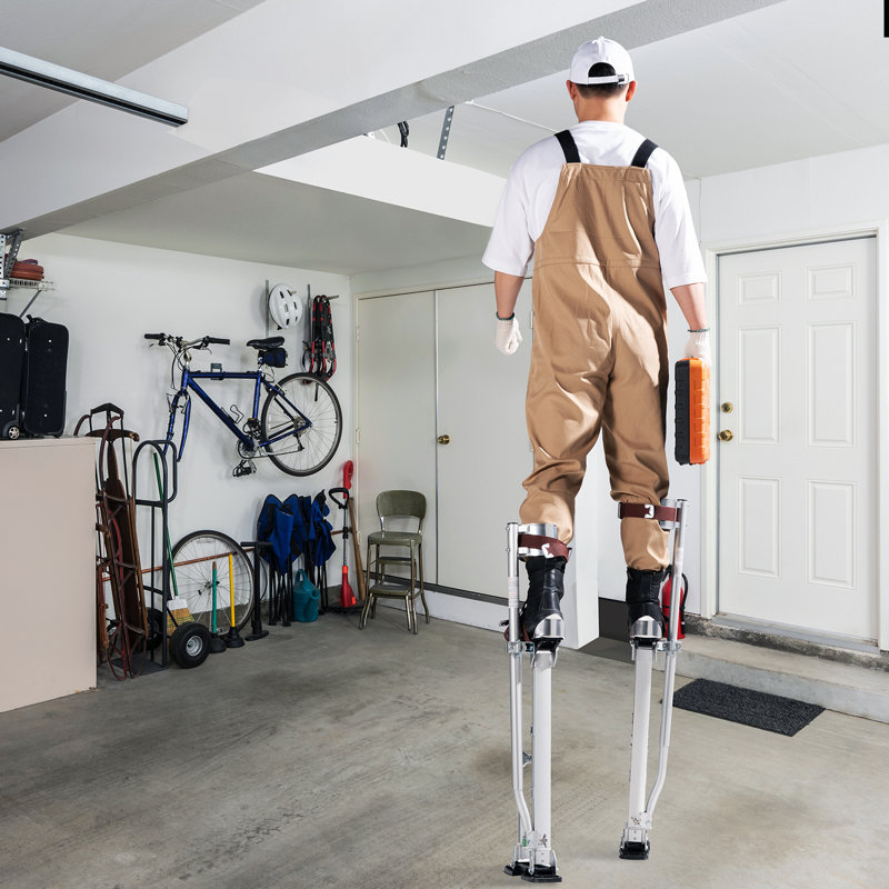 Jaliah Drywall Stilts Aluminum Tool Stilts 24''-40'' Adjustable Painting Silver