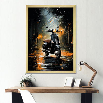 «Night Streets And Scooters I», reproduction sur toile