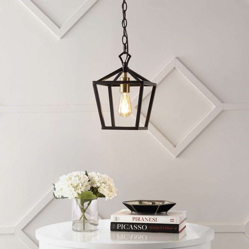 Sidd 1 - Light Lantern Pendant, Oil Rubbed Bronze/Brass Gold