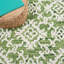 Tapis vert / blanc en laine touffeté à la main Arieah-1147185343