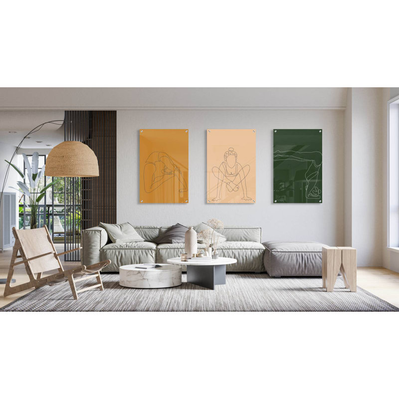 Style de yoga - ensemble de 3 reproductions sans cadre