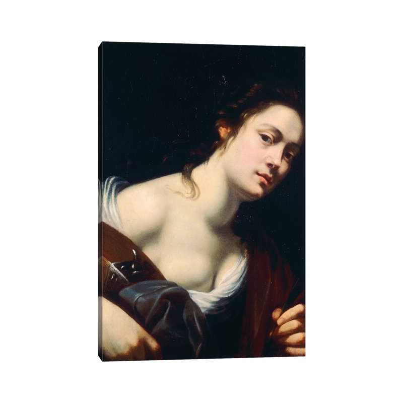 St. Catherine by Artemisia Gentileschi - Wrapped Canvas Painting, 66.04 cm H x 45.72 cm W x 3.175 cm D