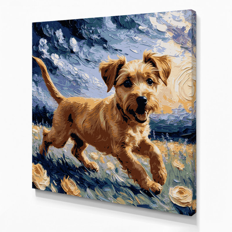 «Dogs Silky Terrier», art mural sur toile, H 32 po x l 32 po