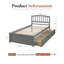 Lit plateforme avec tiroirs en bois-372778241