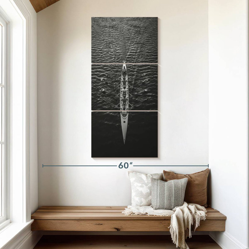 Équipe d'aviron, H 52 po x l 24 po