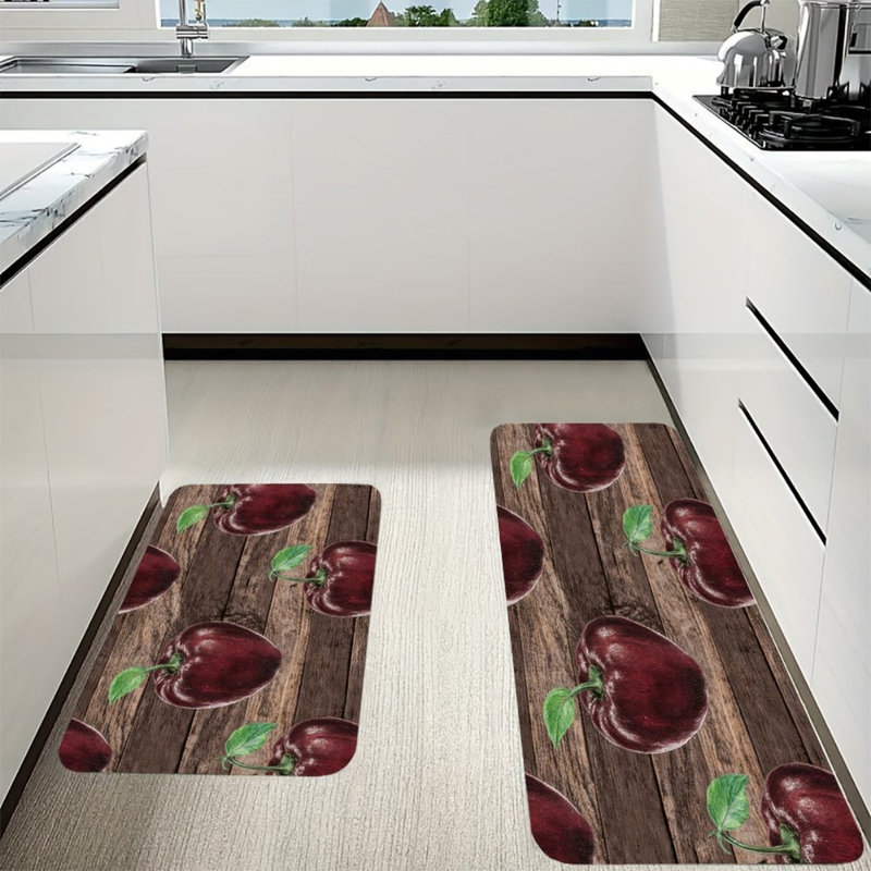 Ensemble de 2 tapis de cuisine Red Bell