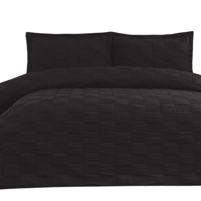 Queen Size Geometric Embroidered Bedspread Mini Day 3 Piece Set